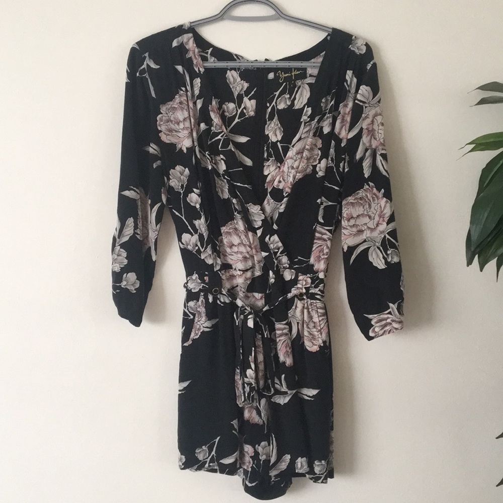 Yumi Kim Silk Printed Floral Romper